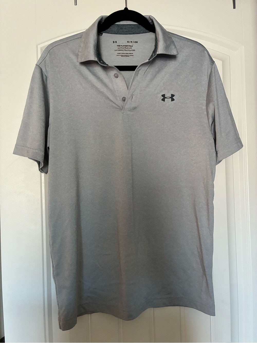 Under Armour Light Gray Men’s Polo with Logo